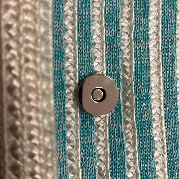 Catering Bertini Clutch turquoise and white NWT - Picture 6 of 6